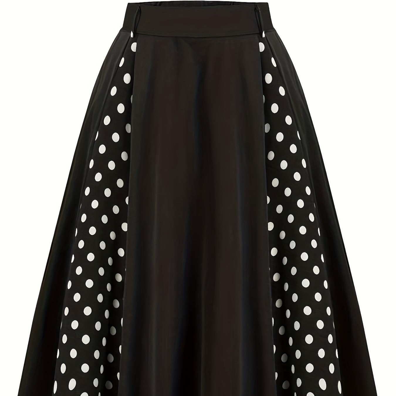 Women's Plus Colorblock Dot High Rise Maxi Skirt
