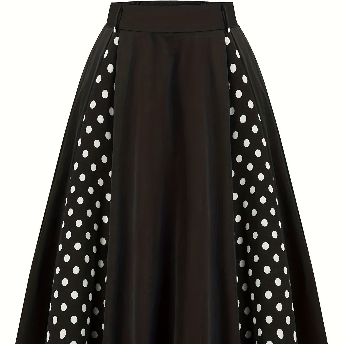 Women's Plus Colorblock Dot High Rise Maxi Skirt
