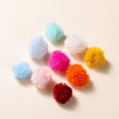 5Pcs 30mm 11 Colors Faux Rabbit Hair Ball Pendant