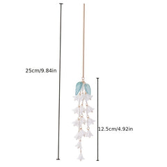 Vintage Chinese Style Hanfu Hairpin with Faux Pearl Flower Leaf