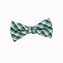 Kids Checkered Striped Bow Tie - Handsome Boys Bow Tie
