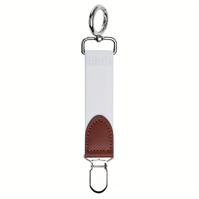 PU Leather Hat Clip Portable Travel Straw Hat Accessory