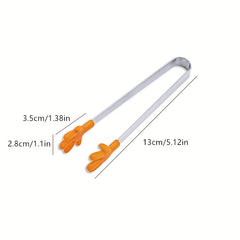 Silicone Mini Tongs Hand Shape Small Kids Tongs Food Ice Cube Fruits Barbecue