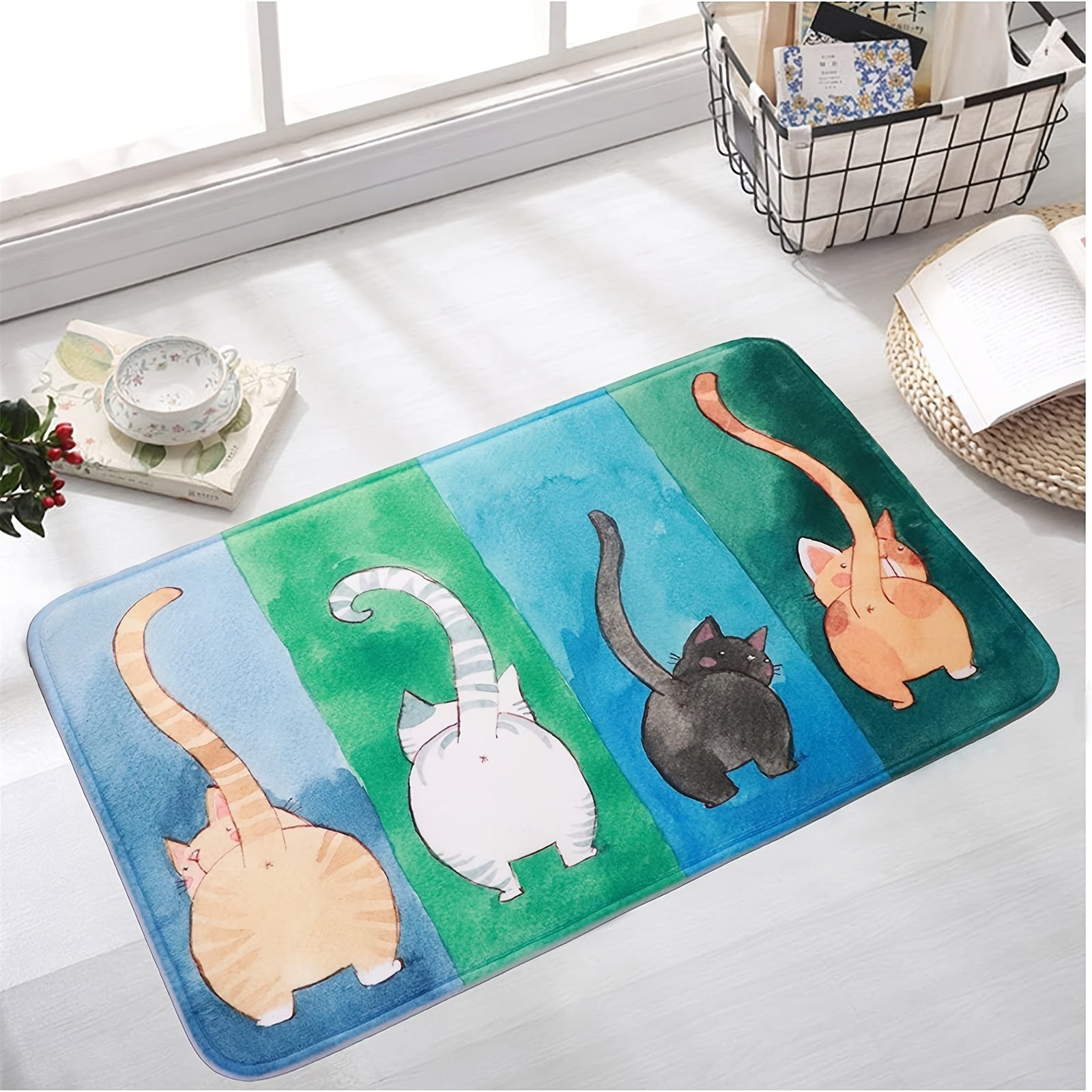 Soft Four Kitten Doormat 15 75x23 62in Welcome Guests with Style and Comfort