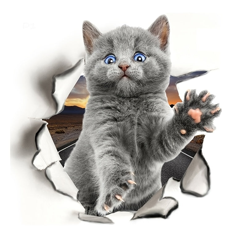 Adorable Kitten Wall Stickers - Cute Home Decor Accent