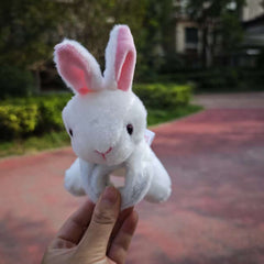 Soft Rabbit Plush Wrist Toy Bunny Stuffed Animal with Expressive Eyes