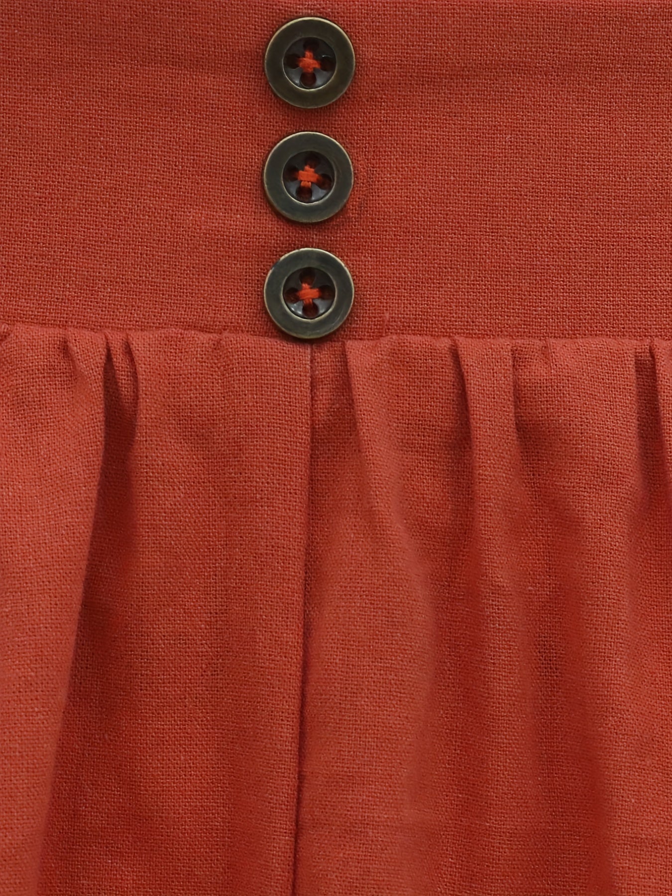 Women's Plus Button Decor Elastic Waist Solid Maxi Skirt
