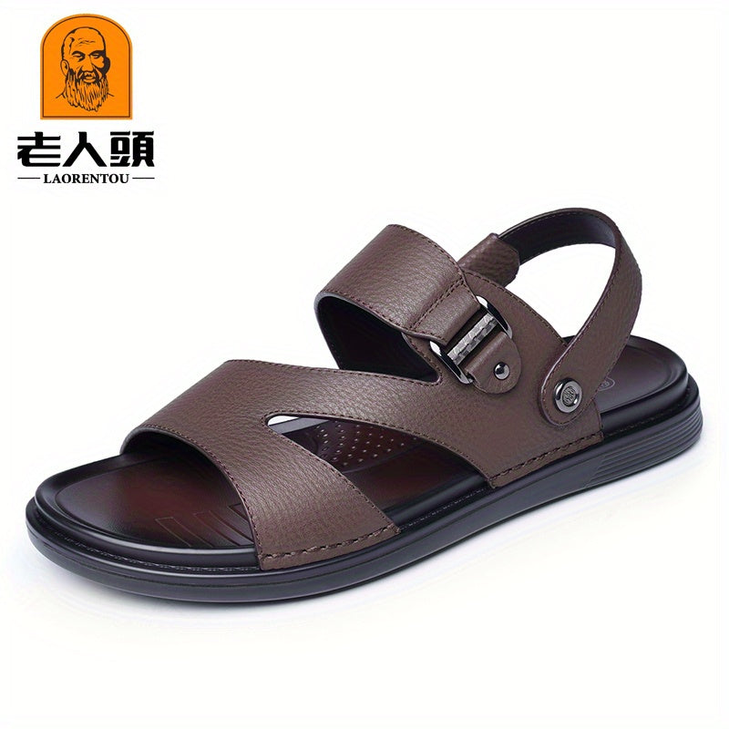 LAORENTOU Men's Beach Sandals Quick Drying Non-Slip Comfy Slides