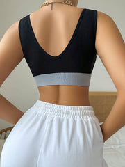 Colorblock Sports Bra Comfy & Breathable Stretch Intimates