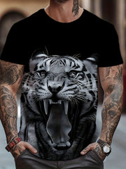 Men's Graphic Print Building Blocks T-shirt for Summer