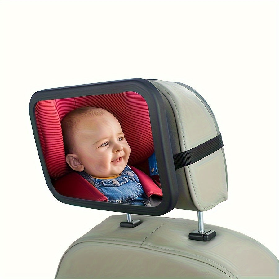 360 Rotating Safety Mirror for Children's Car Seats - Rectangular Convex L