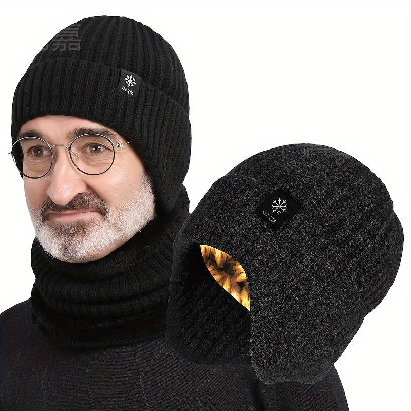 Men's Winter Knitted Hat with Ear Protection