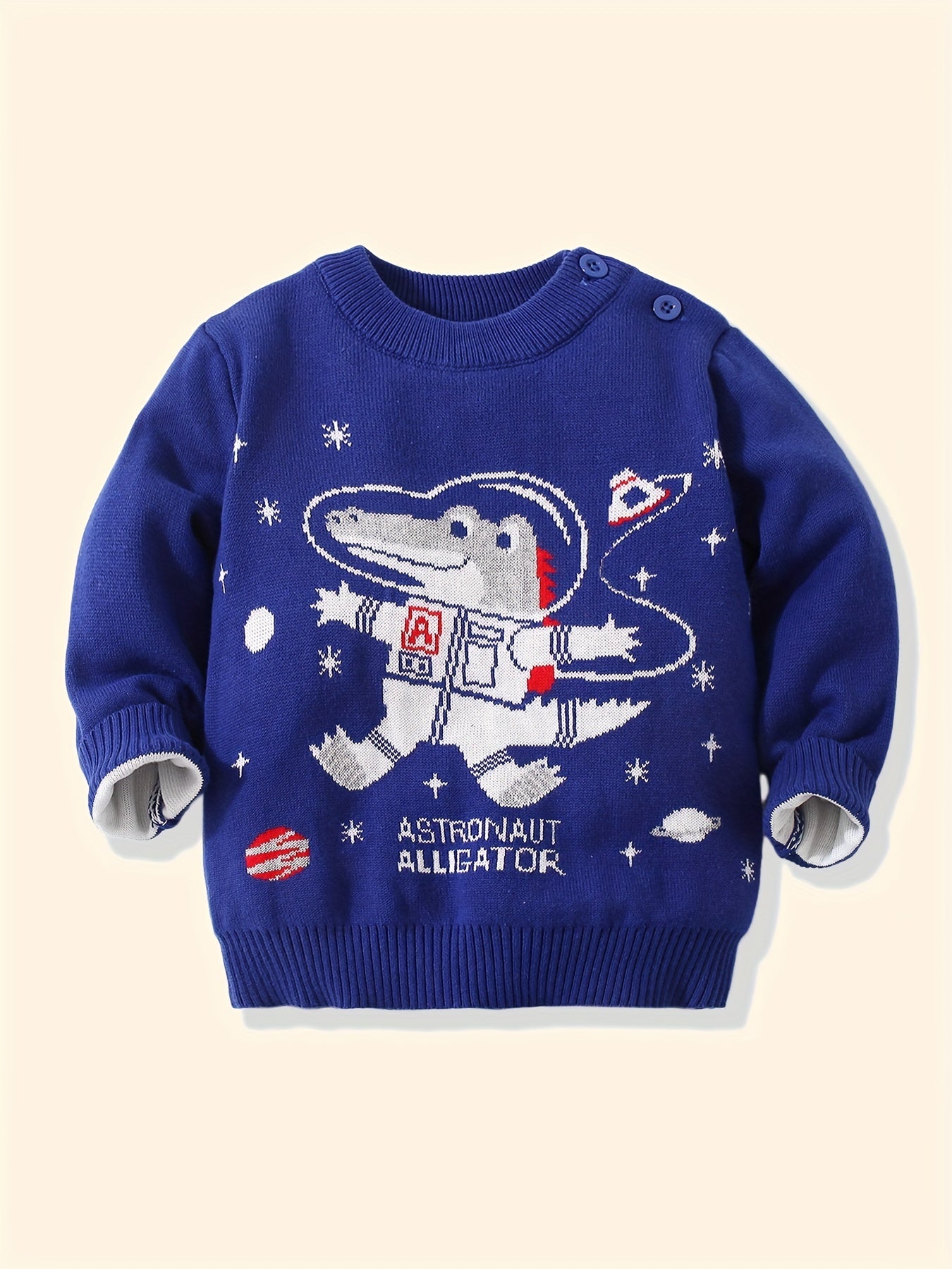 Baby Boys Cartoon Series Sweater Baby Animal Jacquard Top Kids Pullover