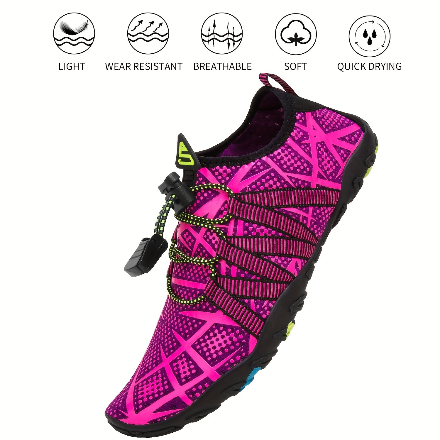 Women's Non-slip Lace-up Water Shoes for Swim Yoga
