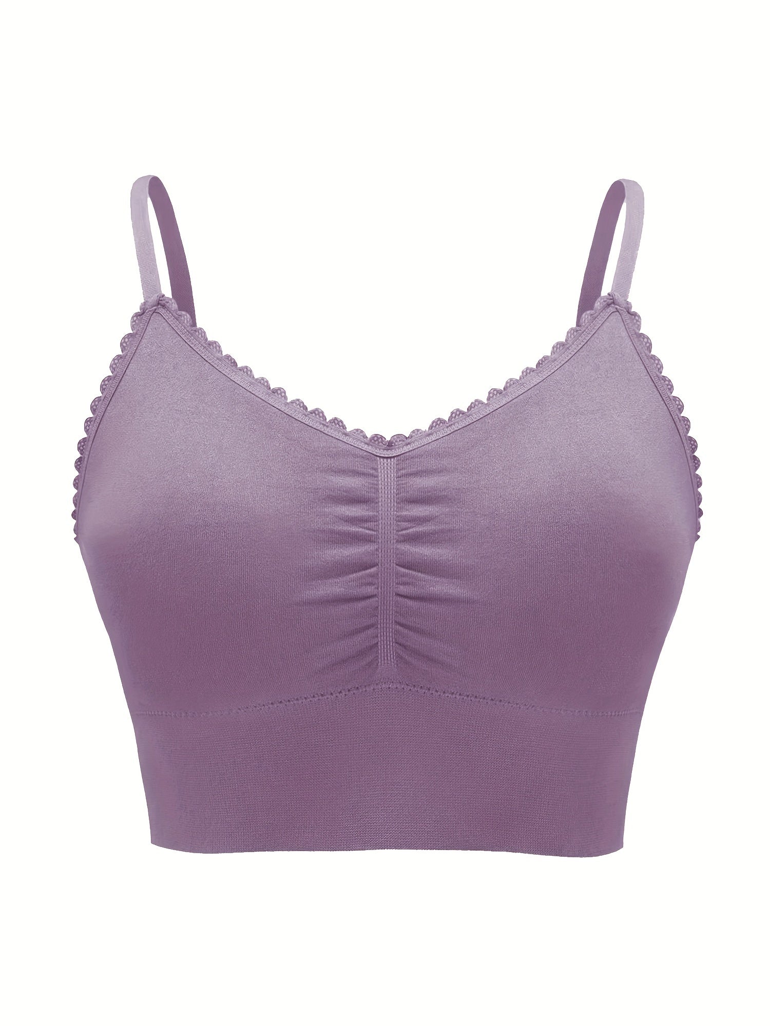 Plus Size Lace Wireless Bra Low Impact Activity Sleep Comfort Workout Sports Bra