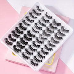 20 Pairs 3D Faux Mink Lashes Natural Fluffy Soft Wispy Reusable Eyelash Makeup
