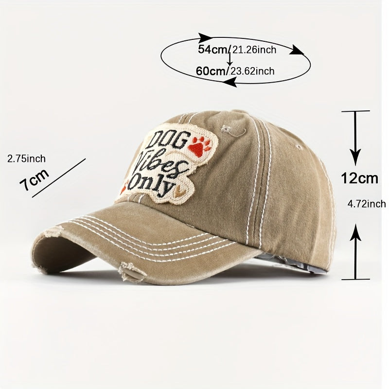 Denim Distressed Sunshade Baseball Cap