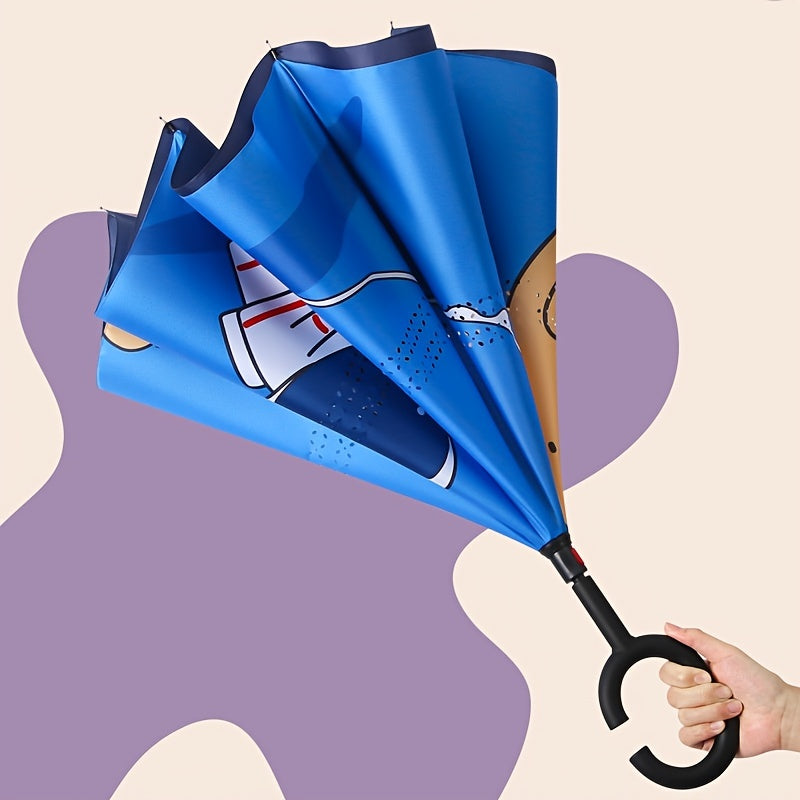 Kids Rotating Double Layer Windbreaker Umbrella Ages 4-13