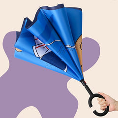 Kids Rotating Double Layer Windbreaker Umbrella Ages 4-13