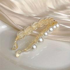 Faux Pearl Ponytail Banana Hair Clip