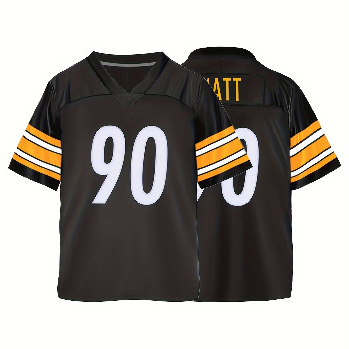 Boys Breathable Rugby Jersey V Neck Athletic Short Sleeves Football Shirt