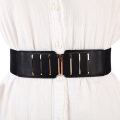 Women Jumpsuit Elastic Stretch Wideband Belted Girdle Belt