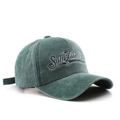 Candy Baseball Cap Washed Distressed Embroidery Cotton Sports Hat