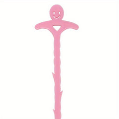 2pcs Smiling Face Kitchen Pipe Dredge Hook Sewer Toilet Dredge Tool