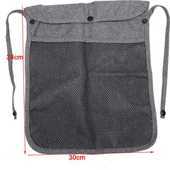 Stroller Storage Bag Adjustable Straps Universal Organizer Linen Mesh Bag