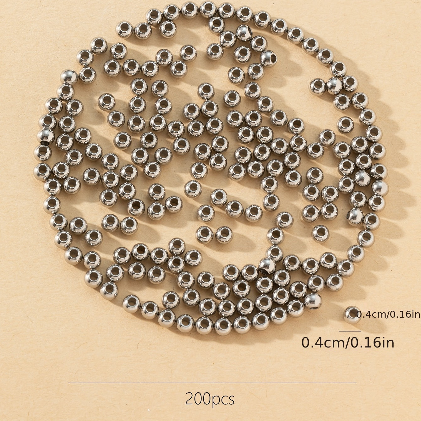 200pcs 4mm Stainless Steel Rivets