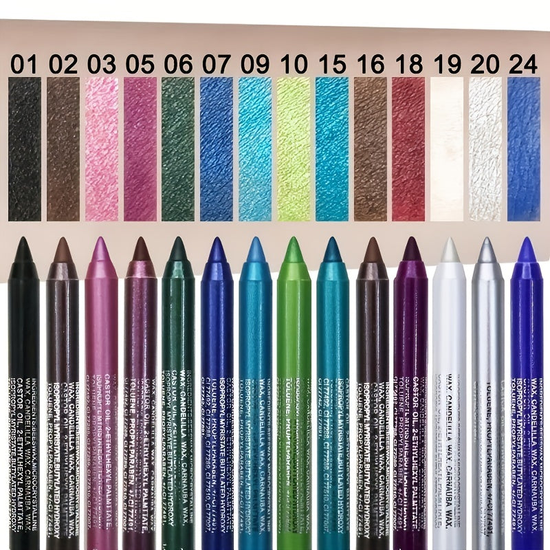 Colorful Eyeliner Pen Pearly Eyeshadow Pencil Glue Green Smudge Proof