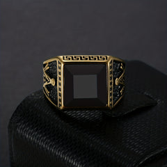 Men's Vintage Lettering Ring