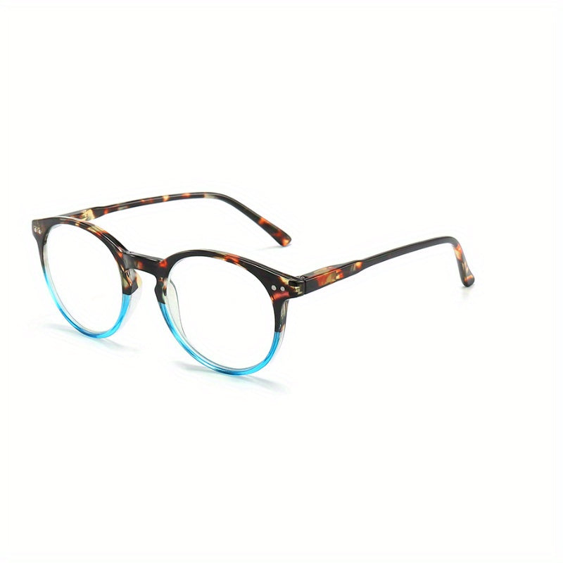 Men's Anti Light Round Frame Reading Glasses