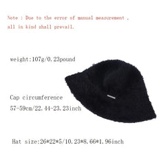 Winter Furry Bucket Hat for Women Girls