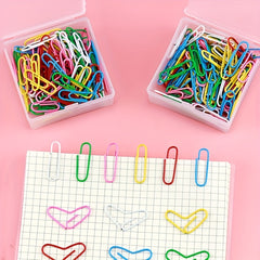 100 Colorful Paper Clip Book Bookmark Clip Office Supplies