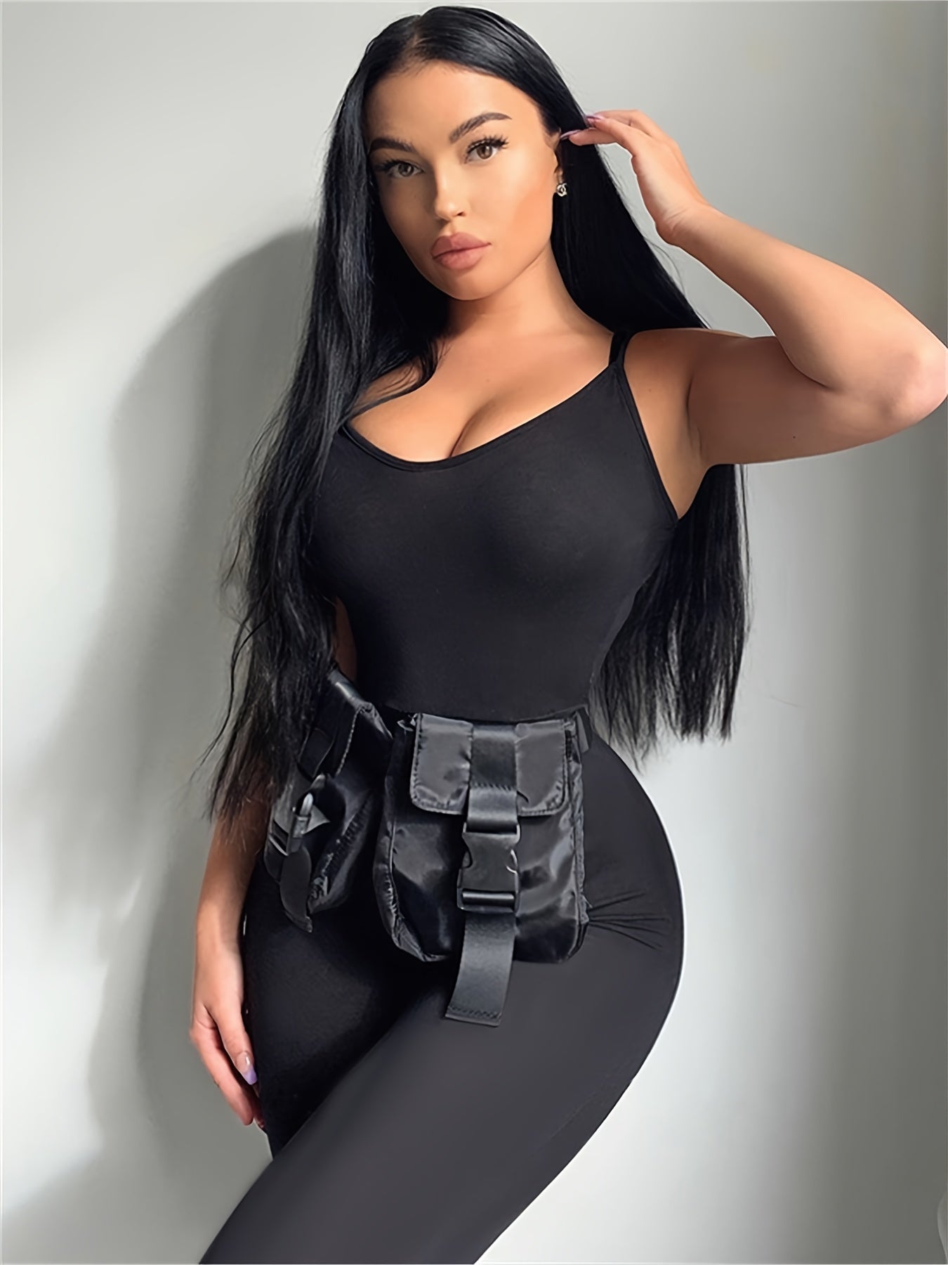 Sexy Spaghetti Bodycon Jumpsuit Sleeveless Workout Summer Jumpsuit Women