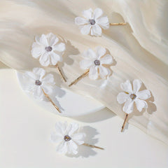 6pcs Bohemia Style Flower Decor Bobby Pin Hair Clip