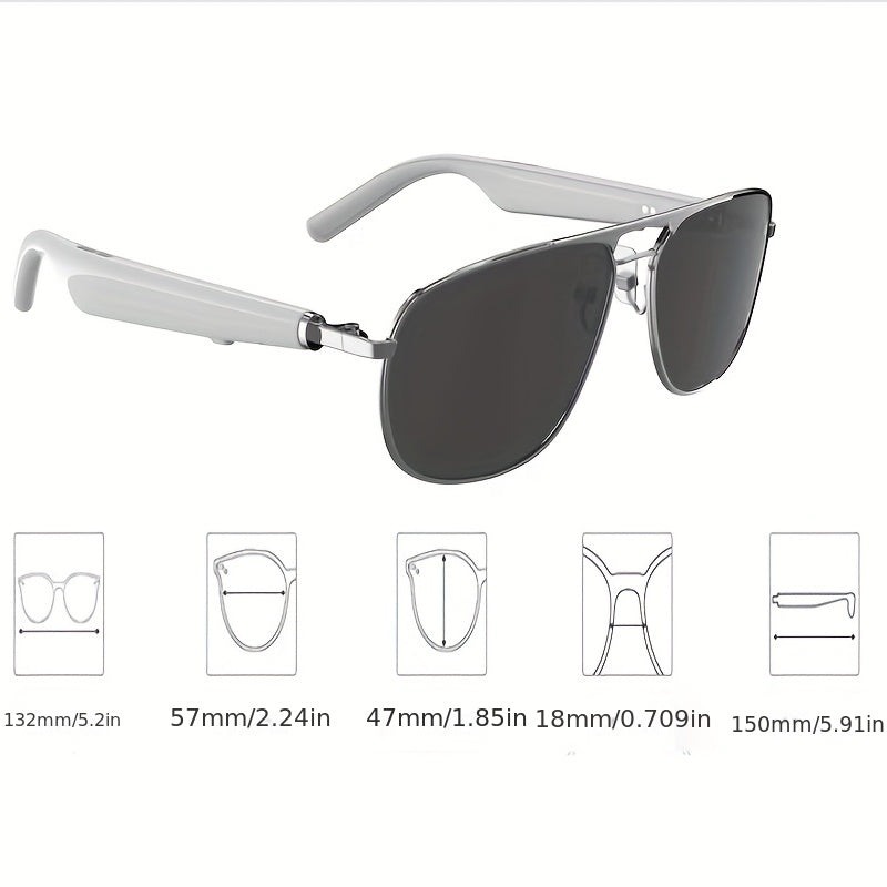 Smart Glasses Wireless Headphones BT 5.0 Sunglasses for Sports
