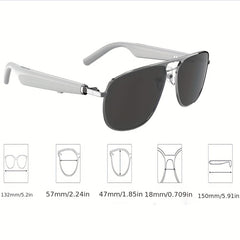 Smart Glasses Wireless Headphones BT 5.0 Sunglasses for Sports
