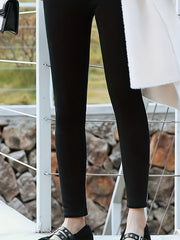  Butterfly Patched Fleece Lined High Rise Thermal Leggings