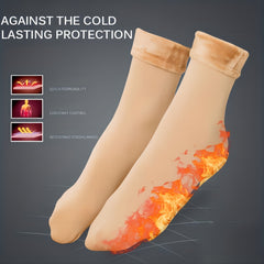 4 Pairs Winter Warm Cashmere Socks Thermal Fleece Lined Thickened Socks