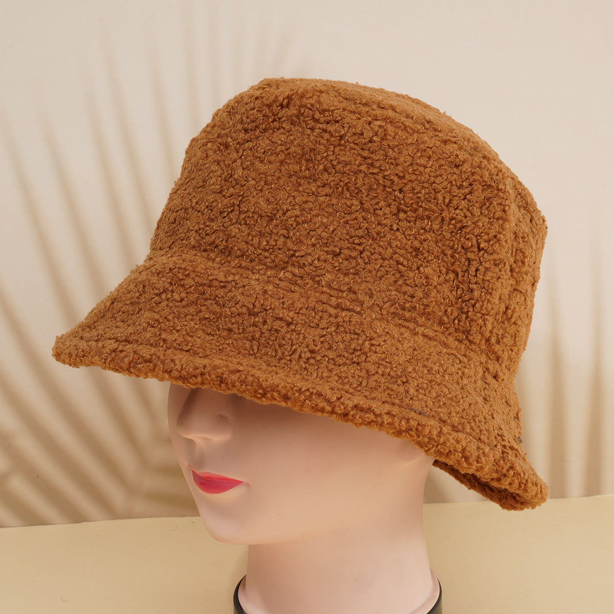 Reversible Suede Lamb Wool Bucket Hat - Unisex Solid Fisherman Hat