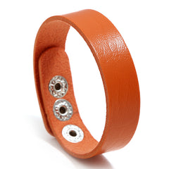Adjustable Leather Bracelet Cuff Wristband