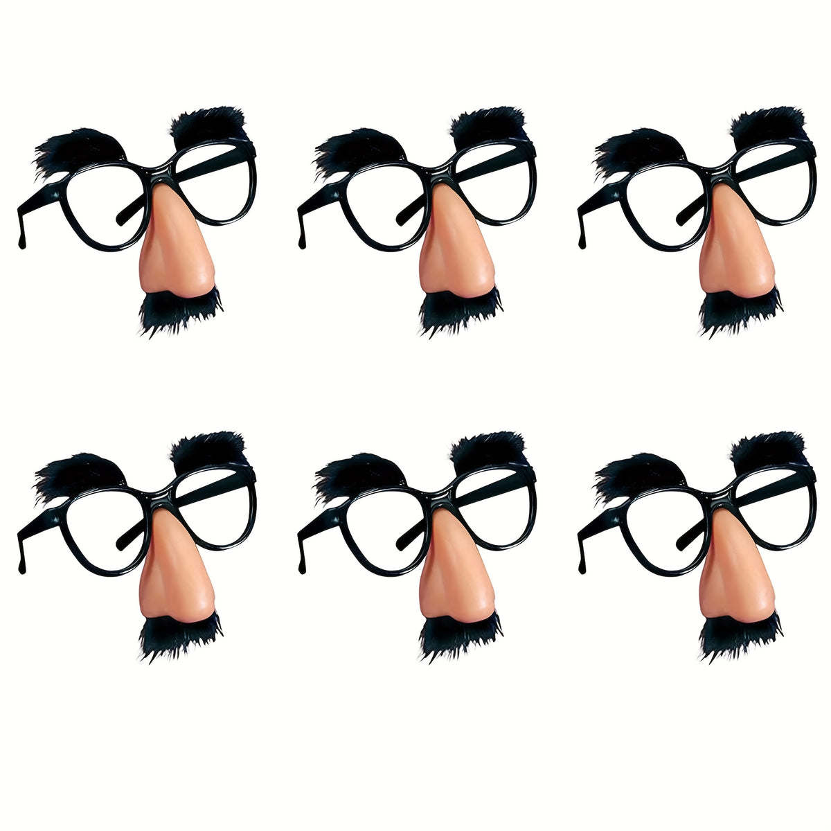 6pcs Mustache Glasses Set Spoof Ball Decorations Clown Cosplay Prop Gift