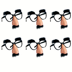 6pcs Mustache Glasses Set Spoof Ball Decorations Clown Cosplay Prop Gift