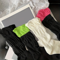 4 Pairs Thin Puff Socks Comfy & Breathable Women's Stockings