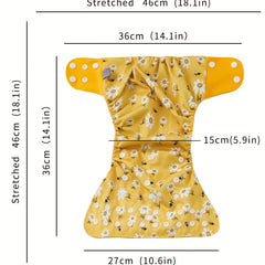 Animal Print Waterproof 8pcs Cloth Diapers & Absorbent Inserts