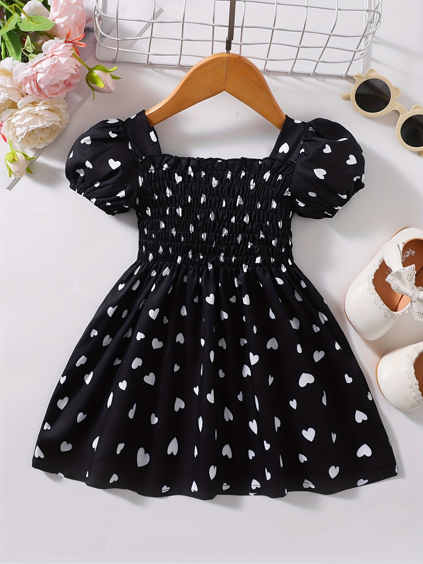 Baby Girls Polka Dots Puffy Dress