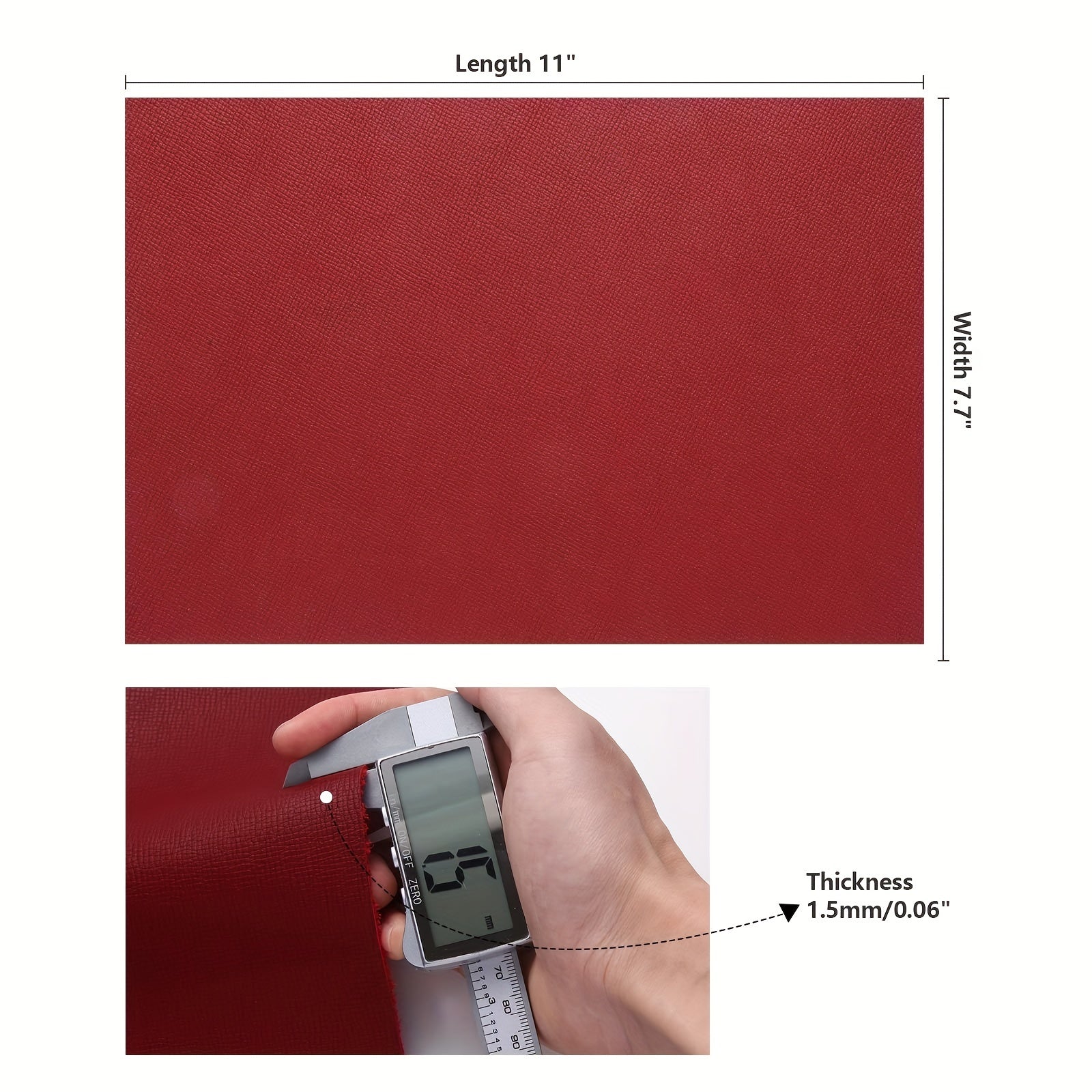Full Grain Leather Tooling Leather 11''X7 1.5mm Thick Cowhide Leather Pieces