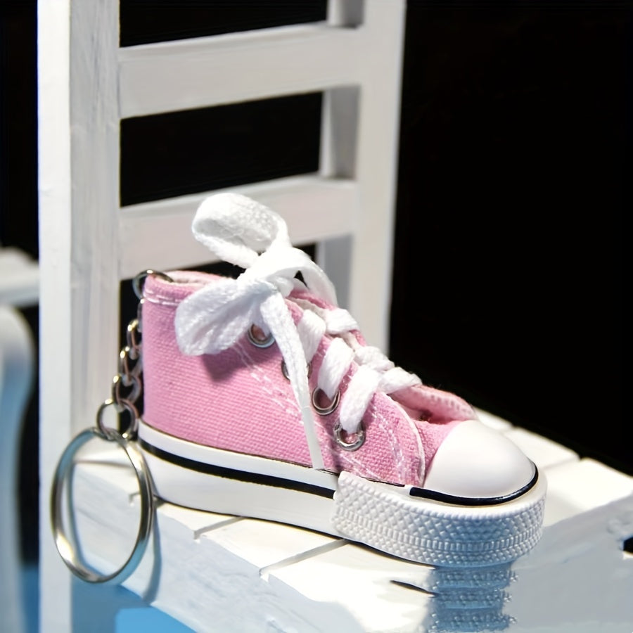 Pink Cloth Shoe Key Chain Pendant For Car Key Jewelry